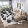 Karnak Kristel 7 Seater Sectional Sofa – Dark Grey