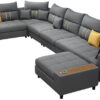 Karnak Kristel 7 Seater Sectional Sofa – Dark Grey