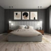 Karnak Amber upholstered wall panel bed Luxury Modern Bed Frame for Bedroom – Twin: 120 x 200cm