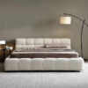 Karnak Akhi Boucle Upholstered Bed Luxury Modern Bed Frame for Bedroom – King: 180 x 200cm