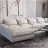 Karnak Overstuffed 5 Seater Sectional Sofa – White