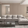 Karnak Overstuffed 5 Seater Sectional Sofa – White