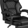 Karnak Executive Office Gaming Chair PU Leather 360° Swivel, Diamond Pattern Stitching High Back With Tilt Lock Mechanism, Soft Foam & Well Padded Backrest With Lumbar Support Color (Black)