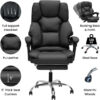 Karnak Executive Office Gaming Chair PU Leather 360° Swivel Desk Chair, High Back & Adjustable Height Computer Table Chair, Soft Foam Gaming Study Chair Lumbar Support with Footrest (Black)