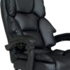 Karnak Executive Office Gaming Chair PU Leather 360° Swivel Desk Chair, High Back & Adjustable Height Computer Table Chair, Soft Foam Gaming Study Chair Lumbar Support with Footrest (Black)