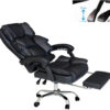 Karnak Executive Office Gaming Chair PU Leather 360° Swivel Desk Chair, High Back & Adjustable Height Computer Table Chair, Soft Foam Gaming Study Chair Lumbar Support with Footrest (Black)
