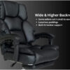 Karnak Executive Office Gaming Chair PU Leather 360° Swivel Desk Chair, High Back & Adjustable Height Computer Table Chair, Soft Foam Gaming Study Chair Lumbar Support with Footrest (Black)