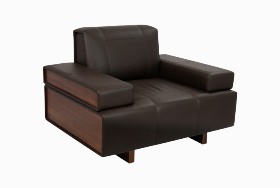Uffis Wood One Seater Sofa