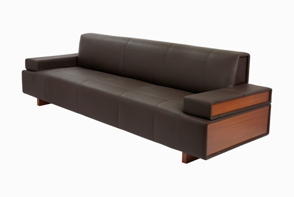 Uffis Wood Three Seater Sofa