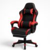 Ergonomic Gaming Chair with Footrest – High Back Recliner Office Chair with Lumbar Support & Headrest Pillow, Adjustable Swivel Rolling Chair