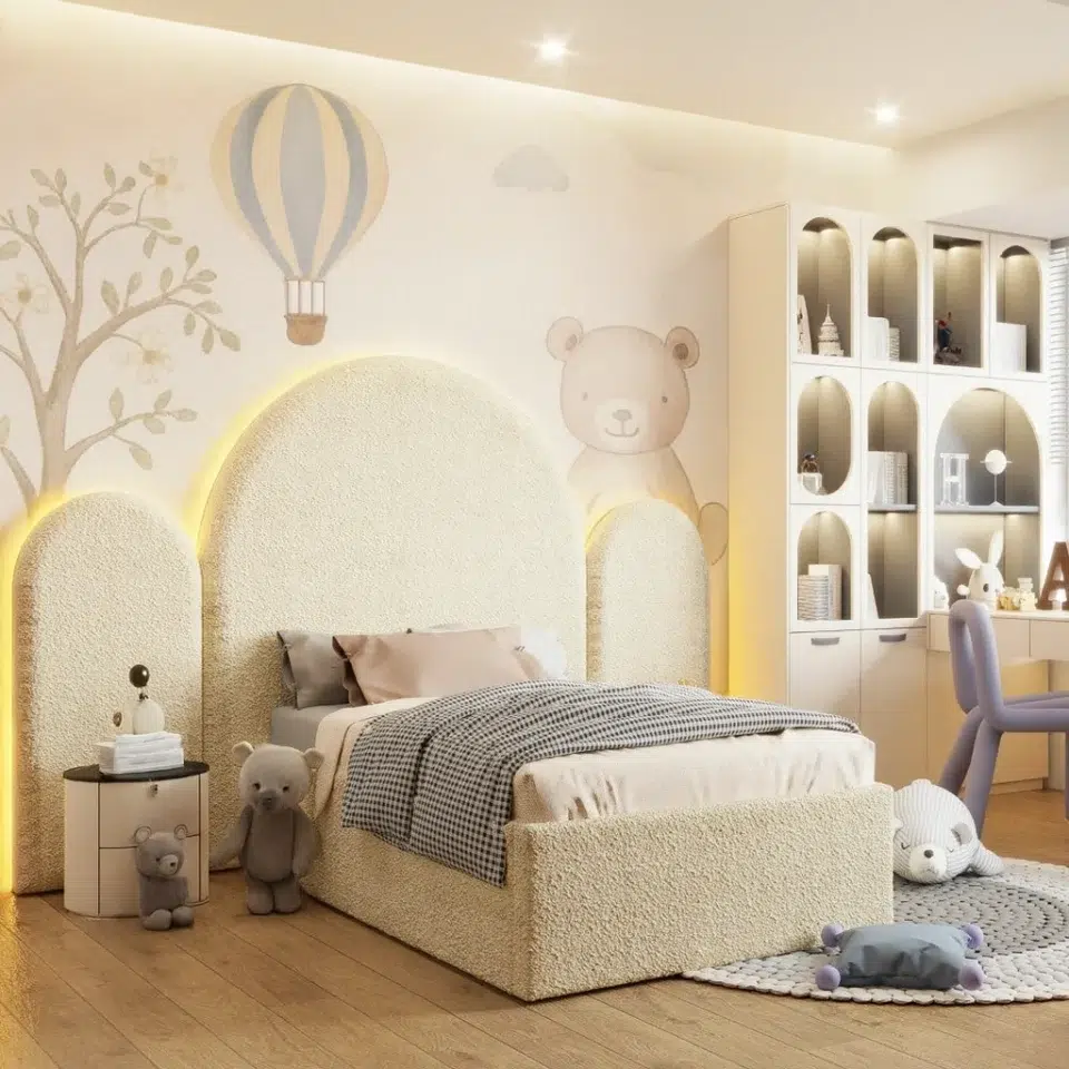 Bouclé Bloom Bed for Kids