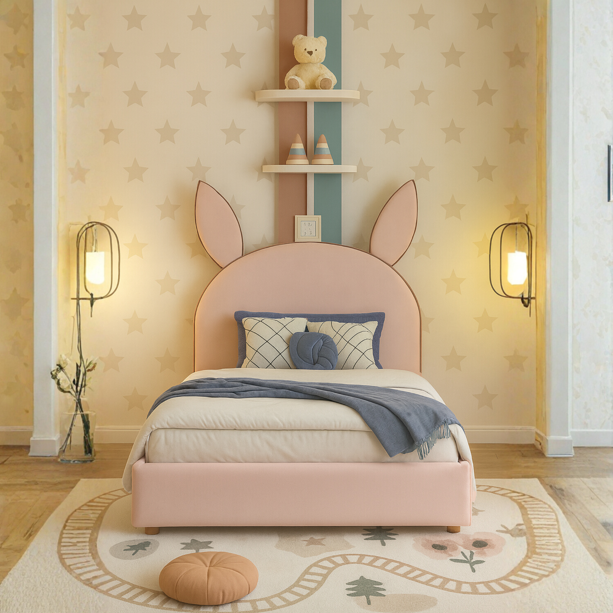 Bunny-Ear Headboard Kids Bed – UAE