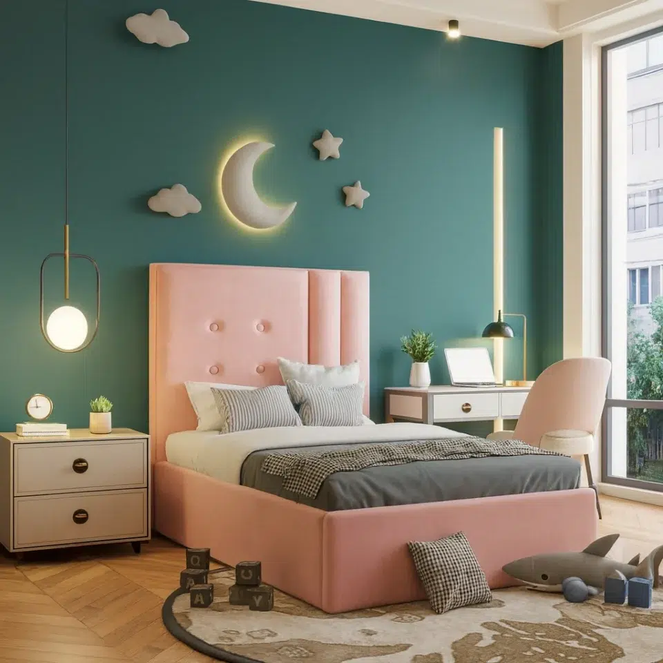 Celeste Velvet Bed for Kids