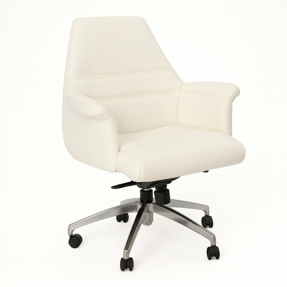 Corale Medium Back Leather Chair…