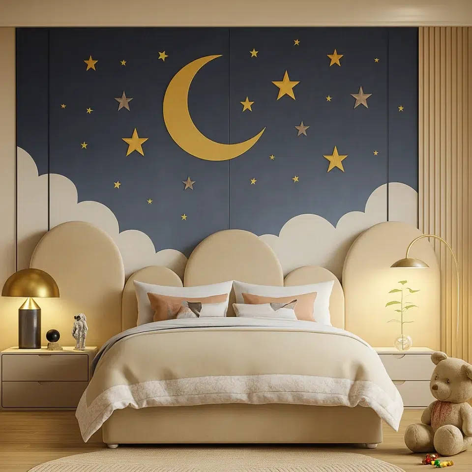 Heavenly Clouds Children’s Bed with Wall Panels…