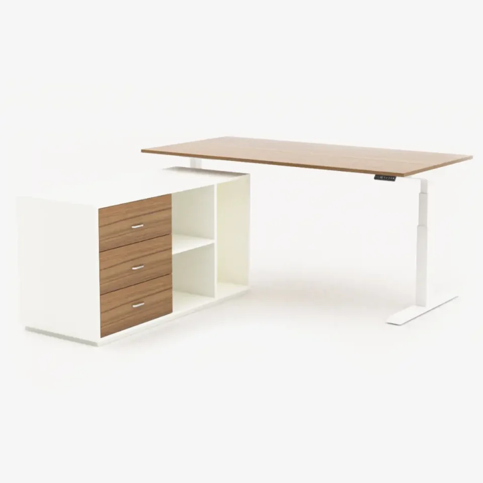 Aztrolift Height Adjustable Desk with Side Cabinet…