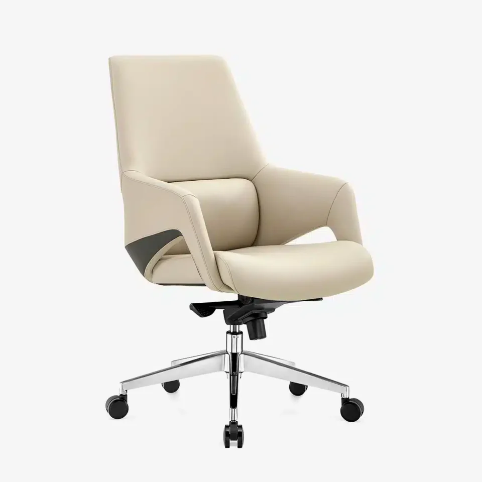 Hymon Medium Back Leather Chair