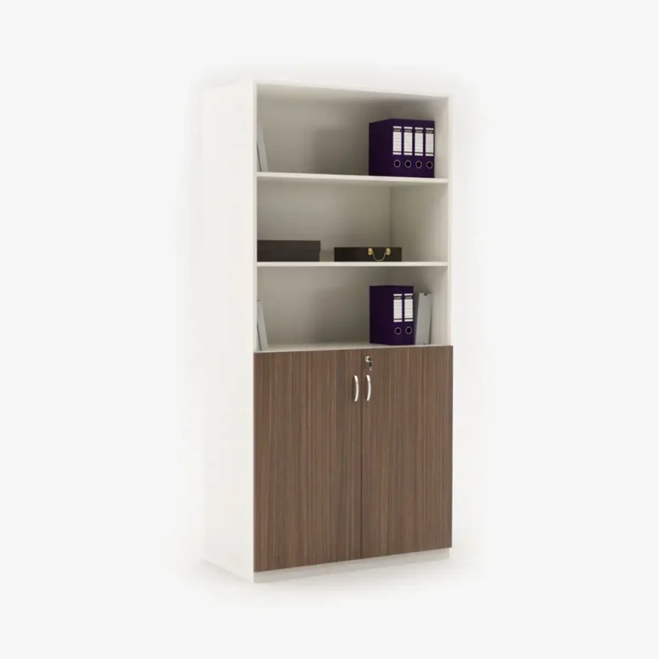 Zydney Full Height Cabinet (swing door with top open shelf)