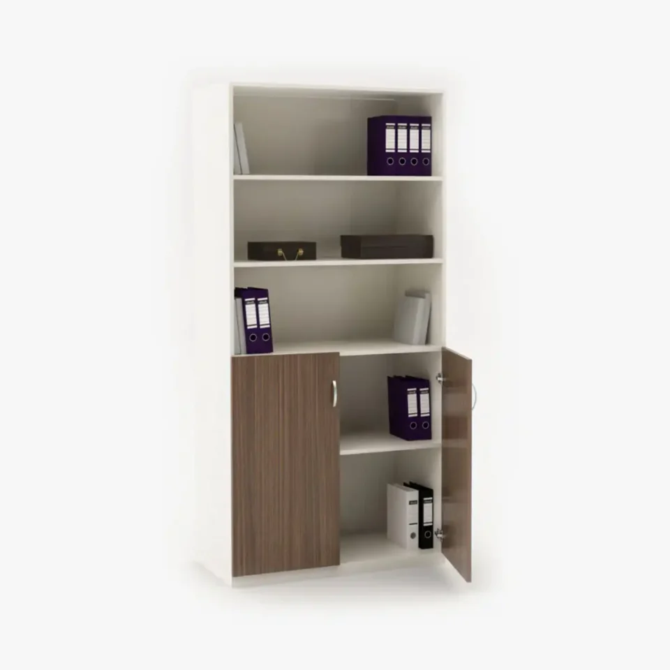 Zydney Full Height Cabinet (swing door with top open shelf)