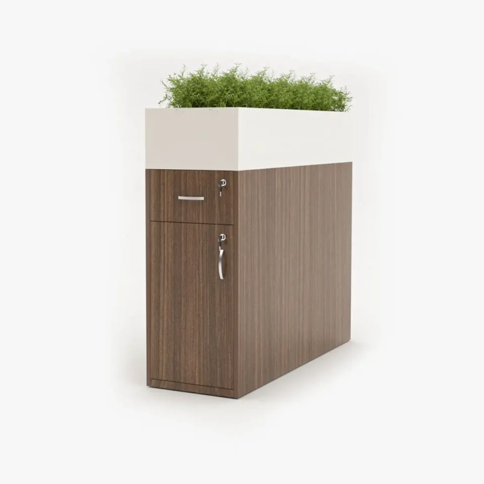 Vardant Workstation Side Cabinet with Planter