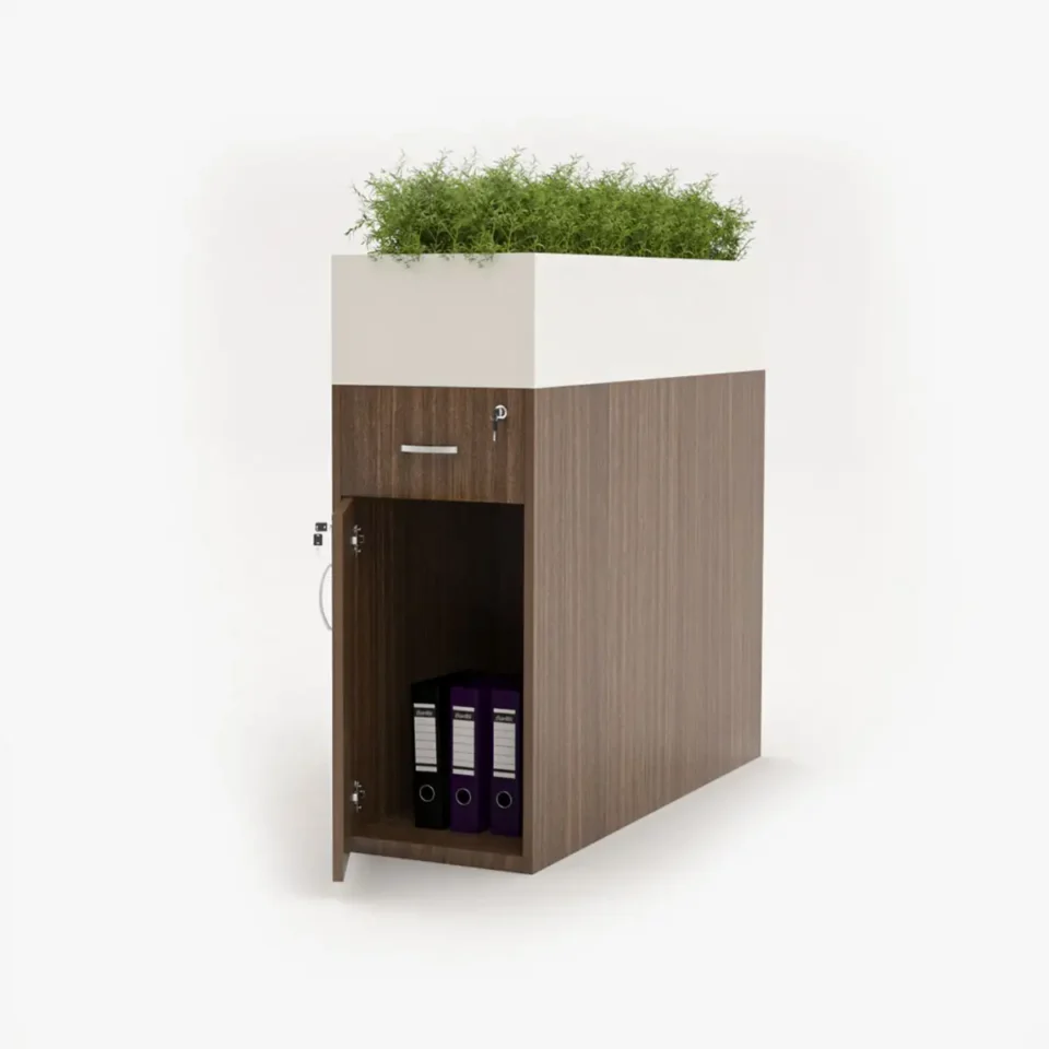 Vardant Workstation Side Cabinet with Planter