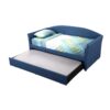 VELORA Faux Leather Daybed with Trundle