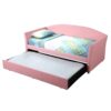 VELORA Faux Leather Daybed with Trundle