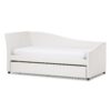 FENLOR Contemporary Faux Leather Daybed with Trundle