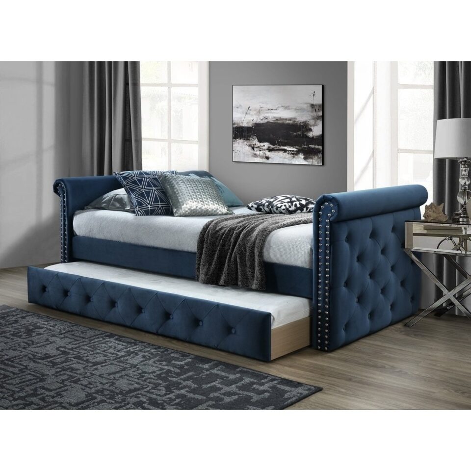 GRAVEN Tufted Twin Daybed with Trundle…