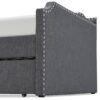 TAVIRA Upholstered Daybed with Trundle
