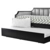 ZENDRA Fabric Upholstered Wooden Daybed