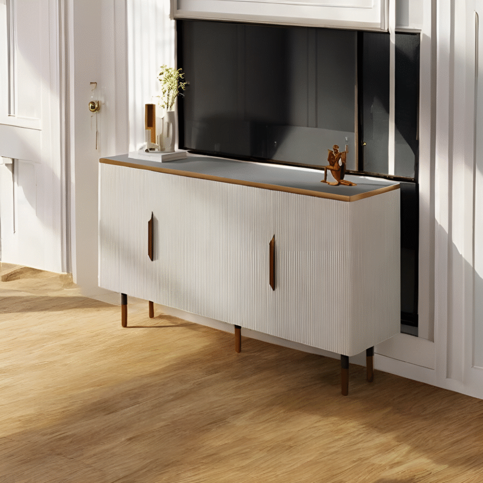 Santia White Sideboard 4 Door Cabinet…