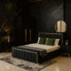 Luxury Lagoon 5-Piece Black & Gold Bedroom Set