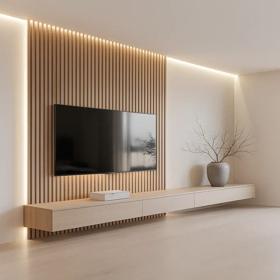 Ridura TV Unit with Wall Panel & Storage