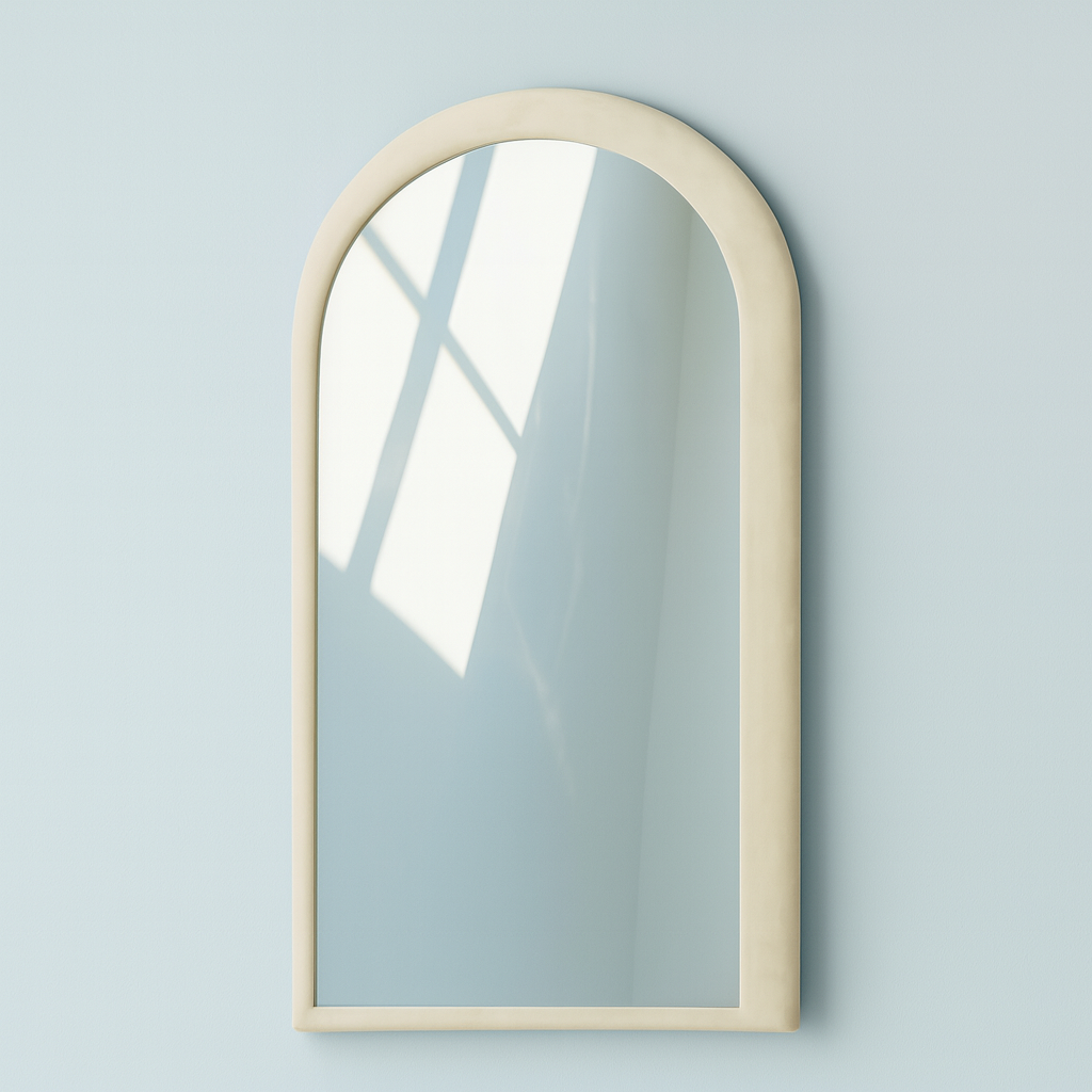 Haley Fabric Frame Arch Mirror