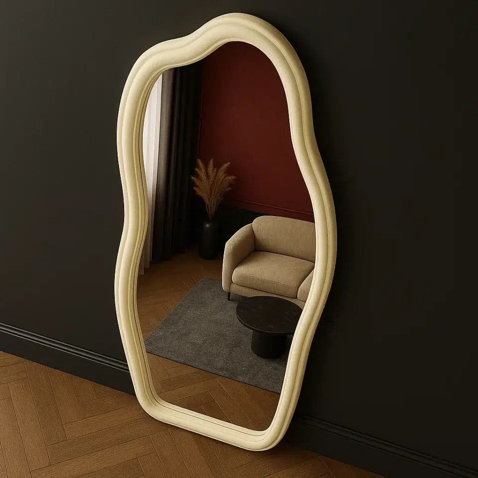 ZURA Irregular Velvet Wall Mirror…