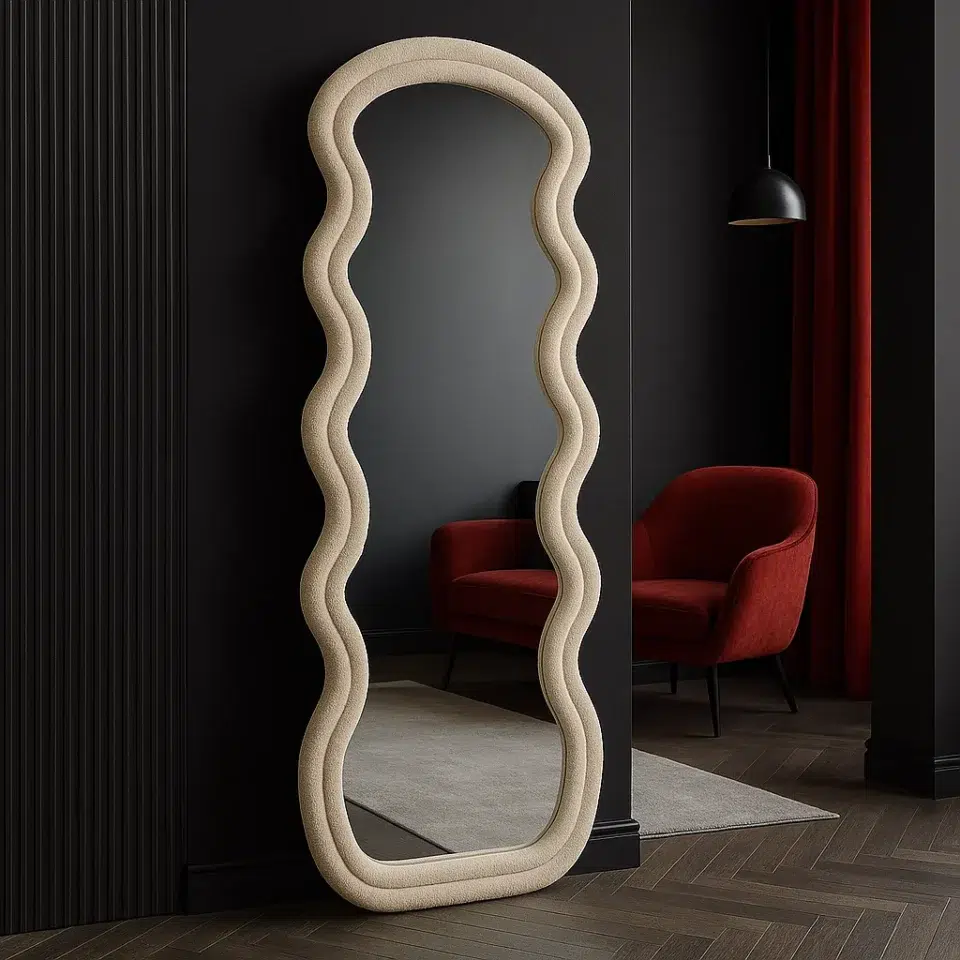 Bouclé Wavy Full Length Mirror…