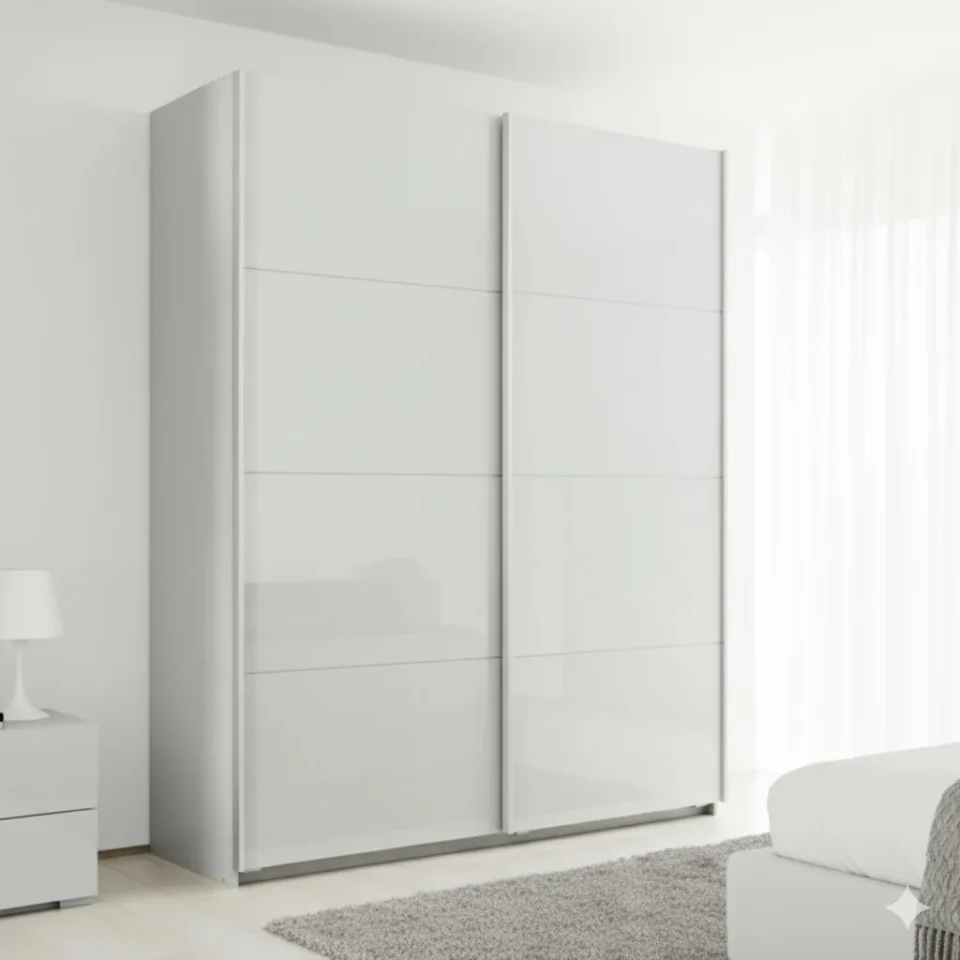 Rauch Grey Sliding Wardrobe  Modern Bedroom Storage…