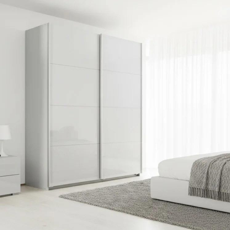 Rauch Grey Sliding Wardrobe  Modern Bedroom Storage