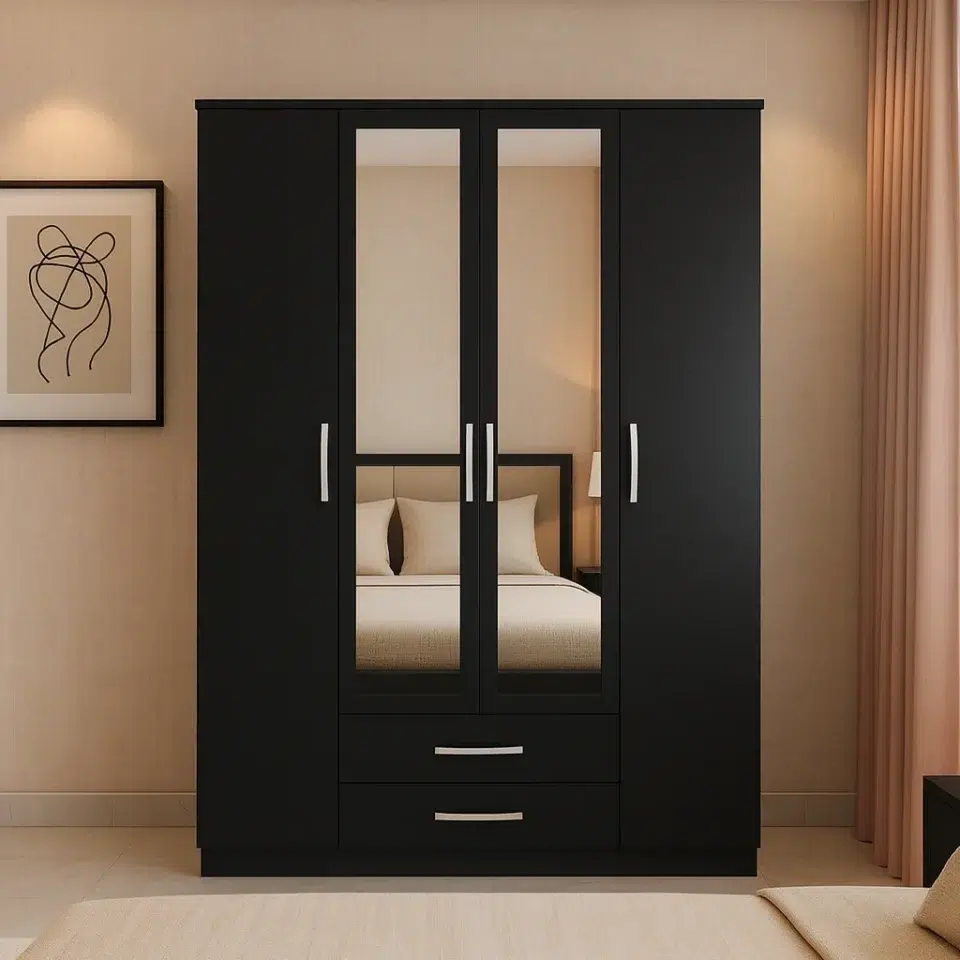 4 Door Wardrobe with Shelves & Storage…