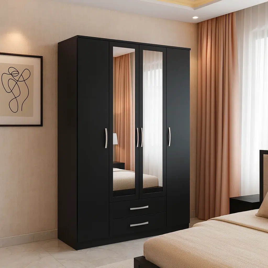 4 Door Wardrobe with Shelves & Storage