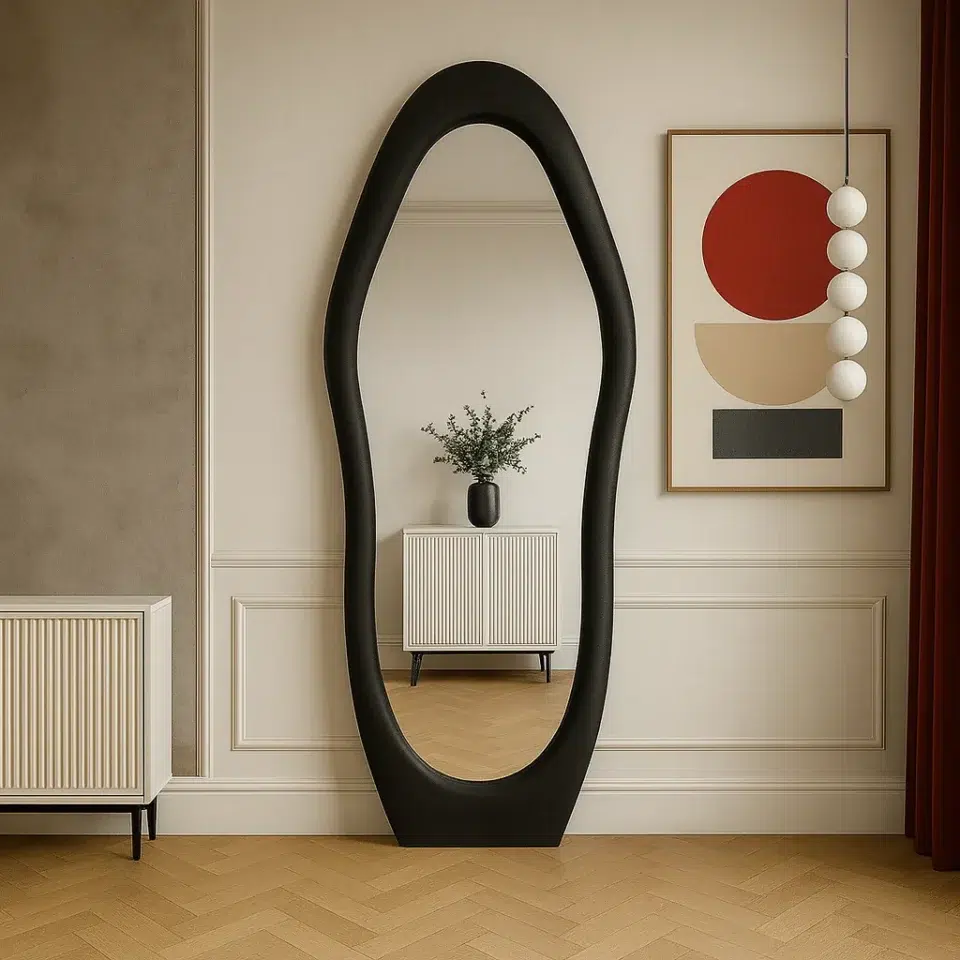 Grandeur Vertical Wall Mirror Black…