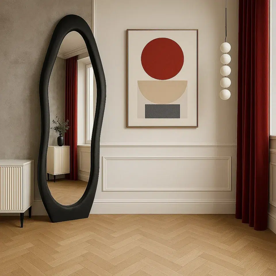 Grandeur Vertical Wall Mirror Black…