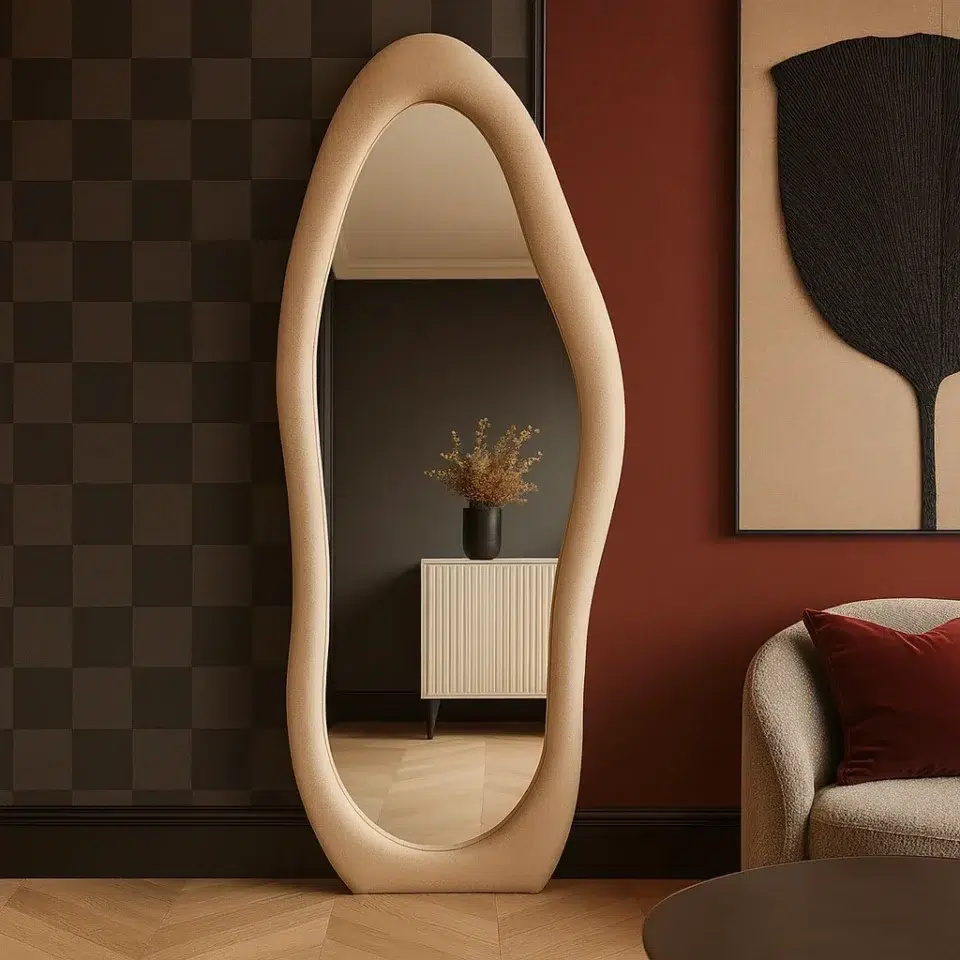 Grandeur Vertical Wall Mirror Cream…