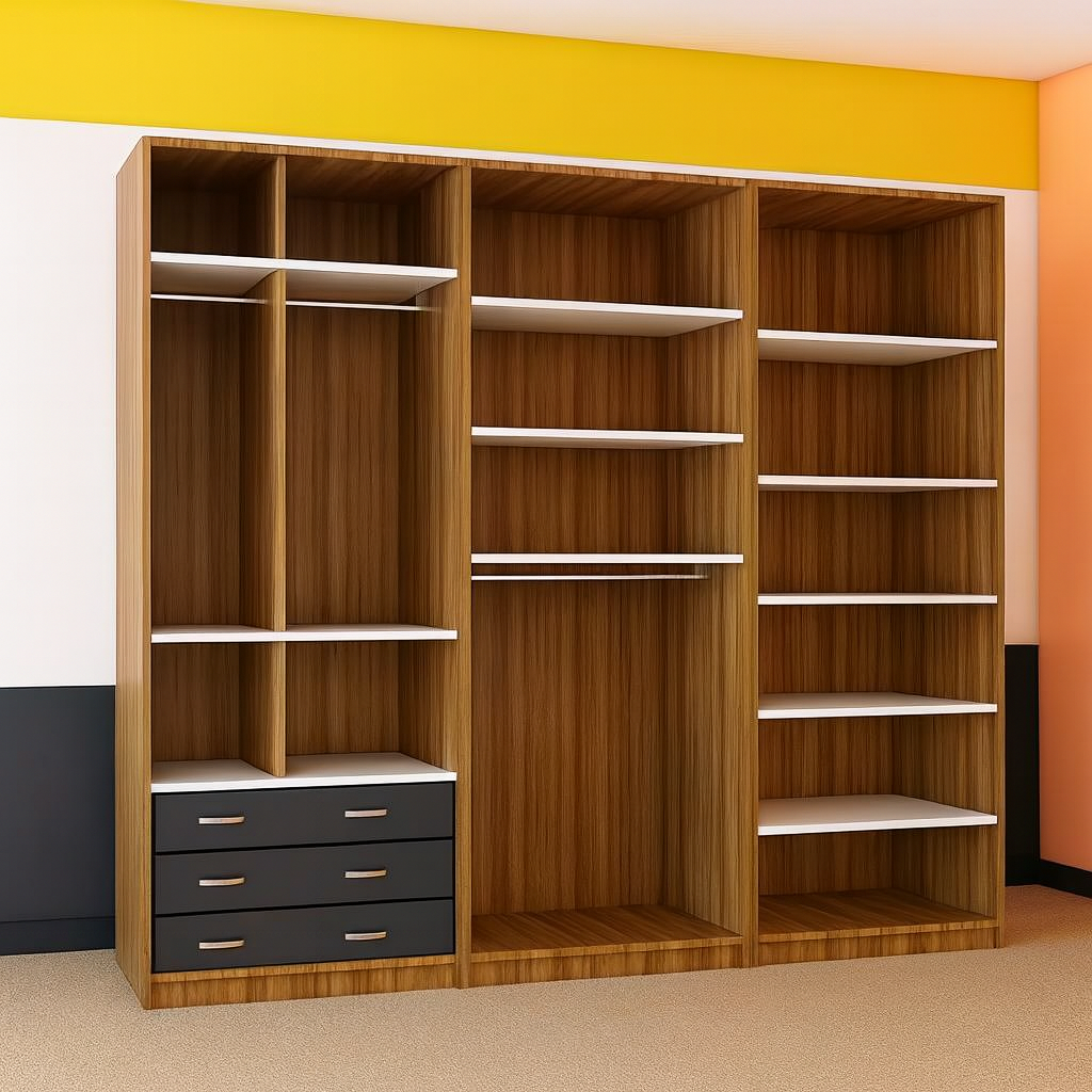 Series 4 Door Wooden Wardrobe