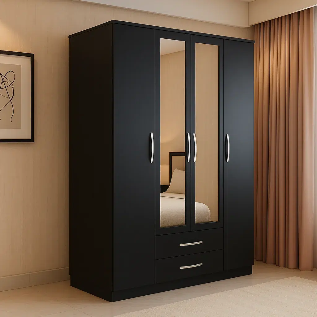 4 Door Wardrobe with Shelves & Storage