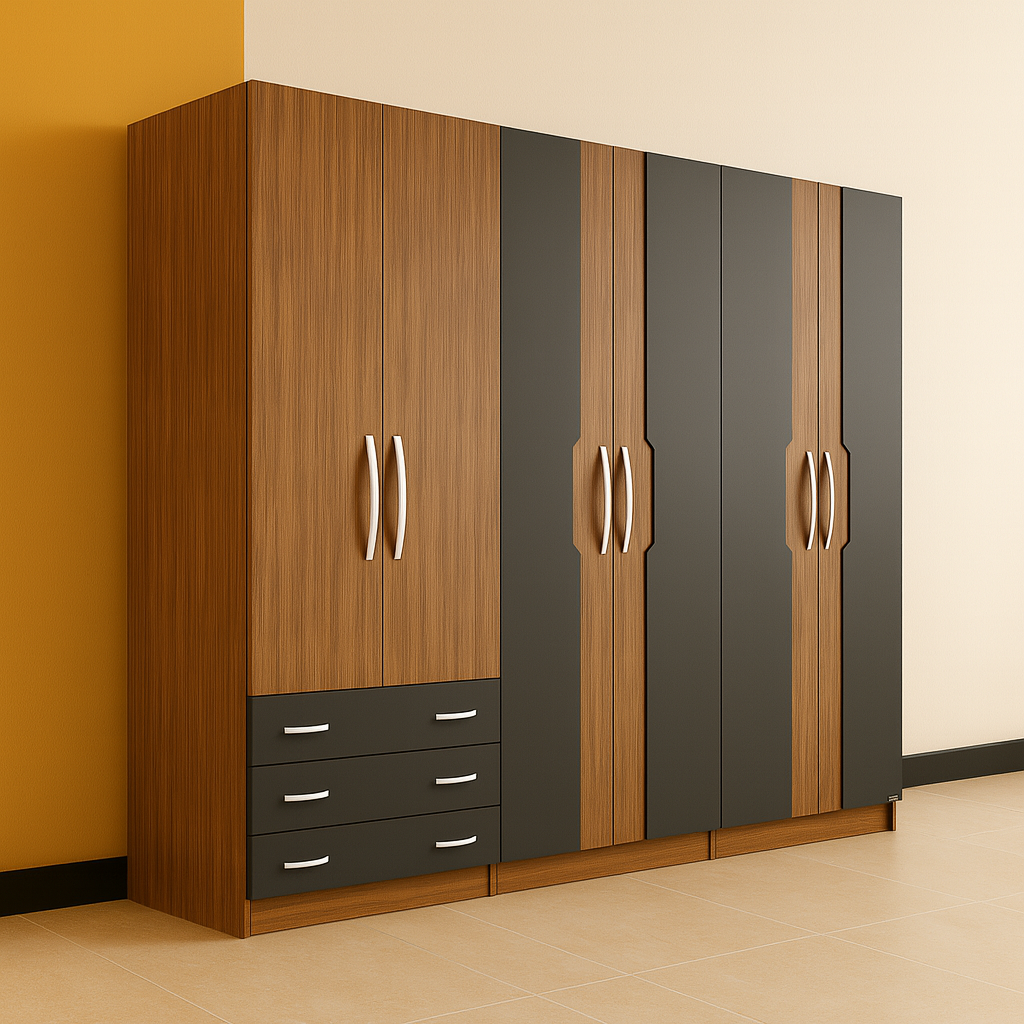 Series 4 Door Wooden Wardrobe