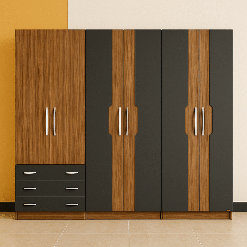 Series 4 Door Wooden Wardrobe