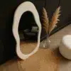 Roxana Off-White Squiggly Wall Mirror