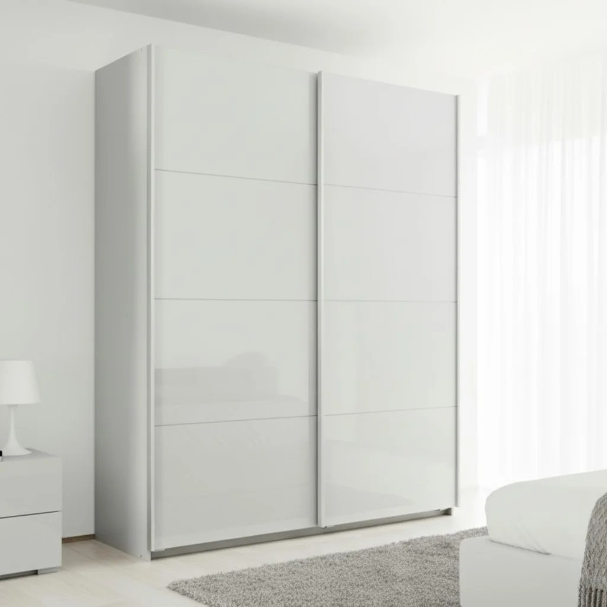 Rauch Grey Sliding Wardrobe Modern Bedroom Storage